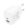 hoco. Зарядное устройство модель CS55A, USB+C 30W, цвет: белый