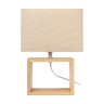 BY Светильник переносной настольный Бари, 27 см, E14, 40Вт, 230В бамбук, металл, текстиль, бежевый