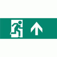 ФАЗА Наклейка S2 для ДСА-503 328x119мм &quot;Направление к эвакуац. выходу прямо&quot; .5035140