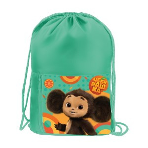 Мешок для обуви 1 отделение Мульти-Пульти "Чебурашка", 340*420мм, карман на молнии Арт.357575