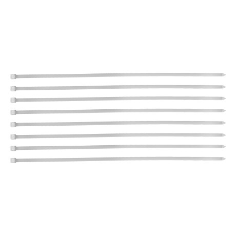 Хомуты, 500 х 8 мм, пластиковые, белые, 50 шт Сибртех