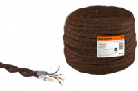 TDM РЕТРО-провод Эко TV + Internet  витой коричневый (45м!Цена за м) SQ2803-0003