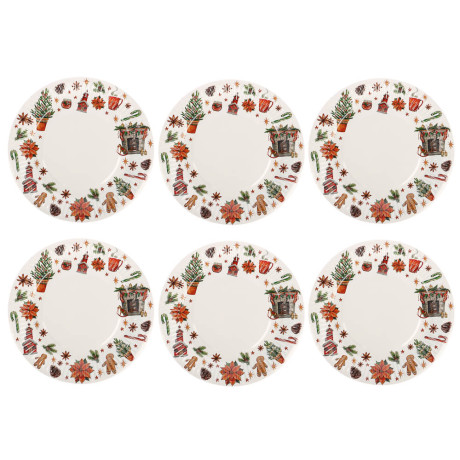 Набор бумажных тарелок Новогоднее настроение, 6 шт d=180 мм