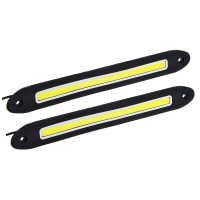 ЕРМАК Дневные ходовые огни, LED 80шт, гибкий резин. корп., 255мм, 12V, белый, 2шт