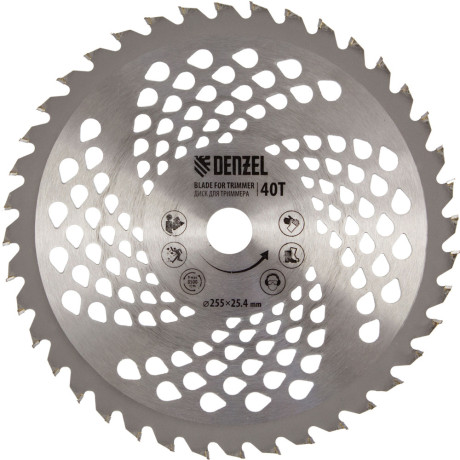 Триммер бензиновый DT 43, 43 см3, 2.5 л. с, неразъемная штанга, состоит из 2 частей Denzel