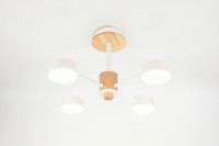 General Люстра 4GX53 50W 440х625 230V белый, мет/дер Элизиум без пульта IP20 662331