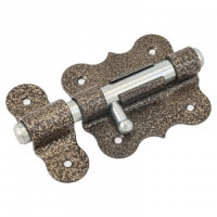 Засов Домарт дверной фигурный ЗДФ- 80 бронза антик10)