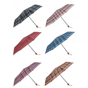 Зонт универсальный, механика, сплав, пластик, полиэстер, 55см, 8 спиц, 6 цветов