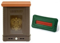 Ящик почтовый ПРЕМИУМ пластиковый внутренний (с накладкой) корич. (двухглавый орел)  (10)