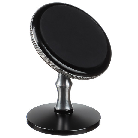 BY Держатель телефона магнитный, на панель, металлический, круглый, черный