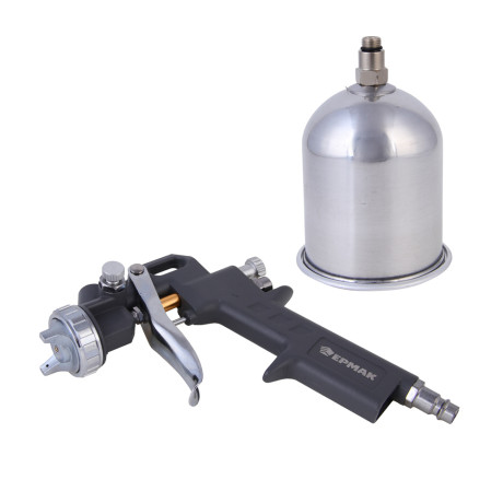 ЕРМАК Краскораспылитель, 0.6 л металл.емкость, сопло 1.8 мм, 2,5- 3,5 бар, 230 л/мин