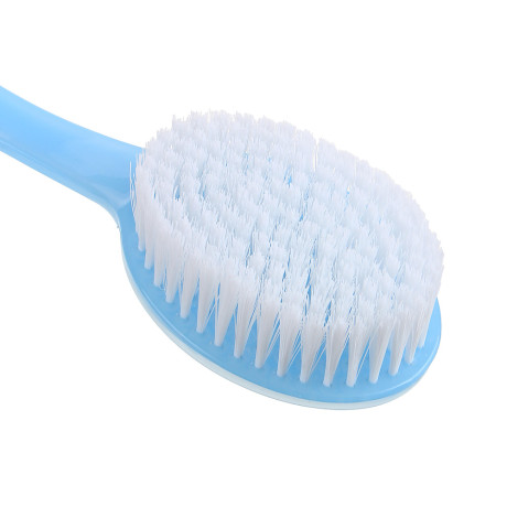 ЮL Щетка для тела с искусств. щетиной на пластиковой ручке, 34см, 4 цвета