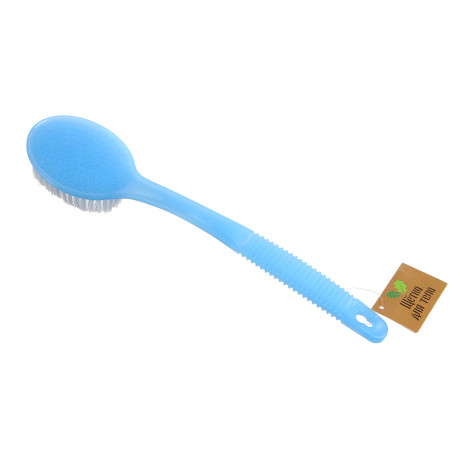 ЮL Щетка для тела с искусств. щетиной на пластиковой ручке, 34см, 4 цвета
