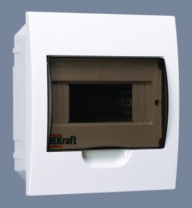 DEKraft бокс (корпус) пластик. ЩРВ-П- 8 мод. встраиваемый, IP41 31003DEK
