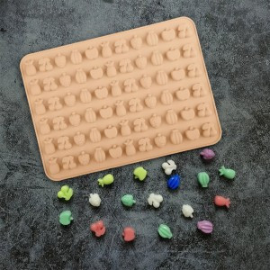 Форма д/конфет,мармелада,льда PERFETTO фрукты, 66 ячеек, 21*15*0,8см 107660 Mallony