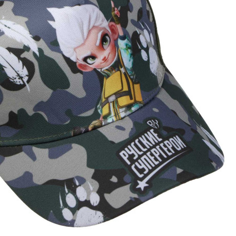 BY Русские Супергерои Кепка детская р.54, 50% хлопок, 50% полиэстер, цвет хаки, дизайн Леший