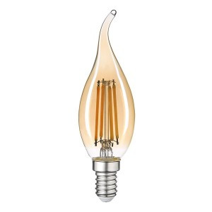 General филамент Золотой свеча на ветру E14 10W(650Lm) 2700K 2K 35x118  (нитевидная) 661422