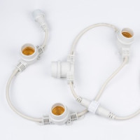 Uniel Гирлянда ул. Белт-лайт 5м + 1,5м шнур, 10патр. E27 шаг50 белый кауч. UDL-K121 10/E27/5M IP65