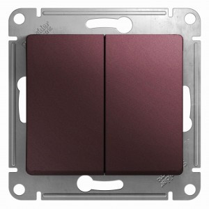 Systeme Electric GLOSSA мех. выкл. СУ 2 кл. баклаж. (пл.осн.) GSL001151 (5!)