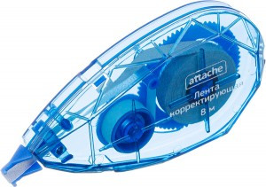 Корректирующая лента Attache 5ммх8м, боковая подача цвет корпуса синий 1026561