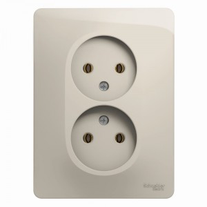 Systeme Electric GLOSSA роз. СУ 2 мест. молоч. (пл.осн.) GSL000920 (15!)