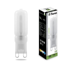 Feron G9 230V 7W (540lm) 4000K 4K 50x16 матов. LB-431 25756