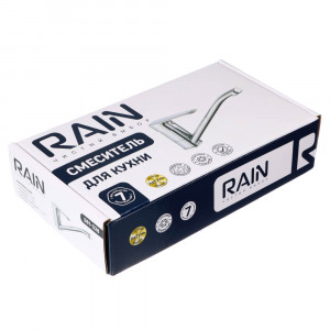 RAIN Смеситель для кухни Гранат, низкий излив, картридж 35мм, латунь, хром