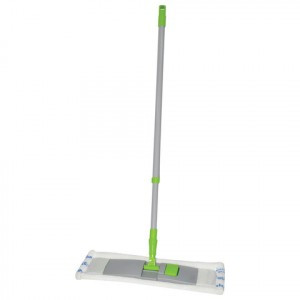 Швабра с флаундером 40 см, телескопический черенок 120 см, резьба 1,6 см, микрофибра/абразив (тип К)