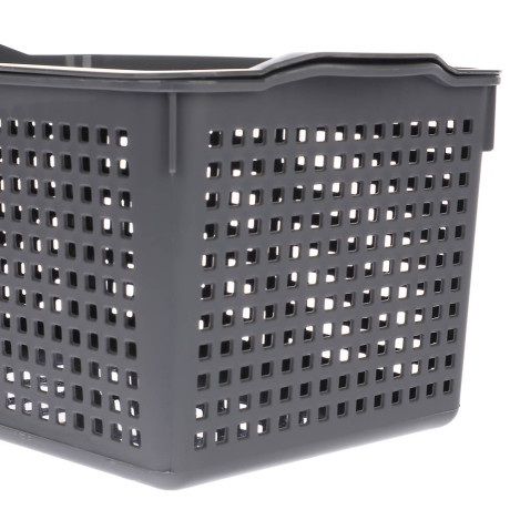 Корзинка Лофт 5,3л 295х185х145мм с крышкой белый, серый