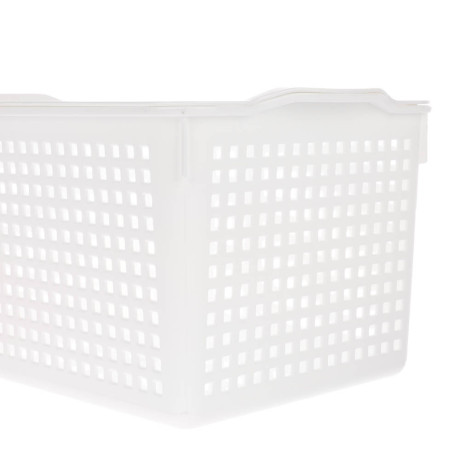 Корзинка Лофт 5,3л 295х185х145мм с крышкой белый, серый