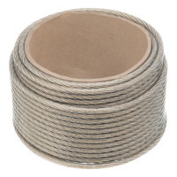 Трос металлополимерный прозрачный ПР-6.0, толщина 6.0 мм, моток 20 метров Сибртех