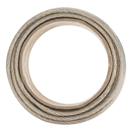 Трос металлополимерный прозрачный ПР-6.0, толщина 6.0 мм, моток 20 метров Сибртех