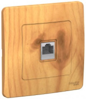 Systeme Electric BLANCA роз. телеф. СУ 1 мест. ясень (пл.осн., RJ11) BLNIS011005 (10!)