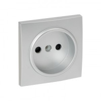 EKF Валенсия лиц. панель роз. 1 мест. б/з 10 А сталь шторки Al/Cu (корпус PC) ESR10-L-022-30