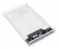 Внешний корпус 2.5" Gembird EE2-U3S-7 HDD/SSD USB 3.0 порт Type-С, SATA III, пластик прозрач, 21597