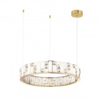 ODEON LIGHT 5072/80L HALL ODL24 495 зол/прозр/бел/хрусталь/алебастр Люстра LED 80W 3700K CROSSA