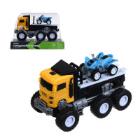 ИГРОЛЕНД Грузовик с машинкой &quot;Городской&quot;, инерция, АБС, PP, 15х10х8,8 см, 3 дизайна