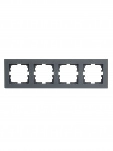 Lezard VESNA рамка СУ 4 мест. (горизонт) графит 742-3400-149