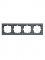 Lezard VESNA рамка СУ 4 мест. (горизонт) графит 742-3400-149