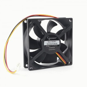 Вентилятор Gembird D8025HM-3 80x80x25, гидродинамический, 3 pin, провод 0,3 м