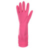 Перчатки с манжетой тм VETTA, размер М, 38см, пара 100г, латекс, розовый цвет