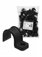 TDM скоба крепежная д/трубы 32 мм односторон д/прям монтажа (уп 25 шт, цена за шт) черн SQ0405-6114
