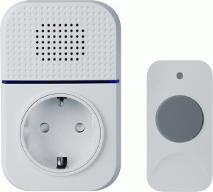 Navigator звонок беспр.215м 32 мелодии с кнопкой IP44 белый 65х65х70/40х20х70 NDB-D-AC08-B-WН 95215