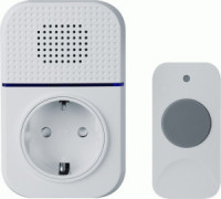 Navigator звонок беспр.215м 32 мелодии с кнопкой IP44 белый 65х65х70/40х20х70 NDB-D-AC08-B-WН 95215