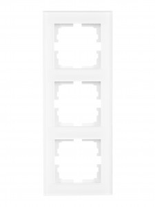 Lezard VESNA рамка акрил СУ 3 мест., верт., белая 742-5480-153