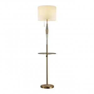 ODEON LIGHT 5403/1F CLASSIC ODL_EX24 77 бронз./св-корич./крем./керам./ткань Торшер E27 1x60W LATTE