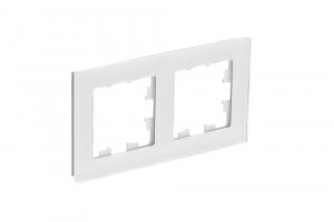 Systeme Electric AtlasDesign NATURE рамка СУ 2 мест., НАТУРАЛЬНОЕ СТЕКЛО, БЕЛЫЙ ATN360102 (2!)