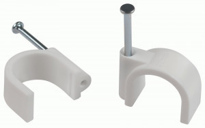 ЭРА скоба круглая пластиковая 25мм белая (уп.50шт, цена за уп) NO-224-579 66664