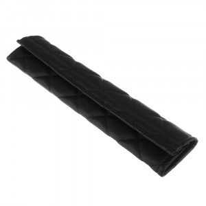 NG Накладка на ремень безопасности из экокожи, удлиненная, строчка ромб, черный