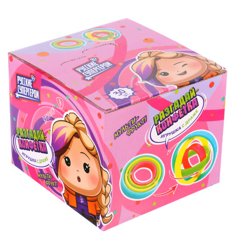 BY Русские Супергерои Драже фруктовое с игрушкой (головоломка) 2 гр.